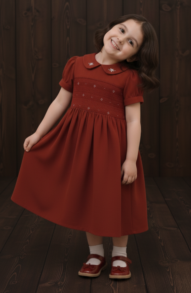 RUBY BLOSSOM SMOCKED FROCK