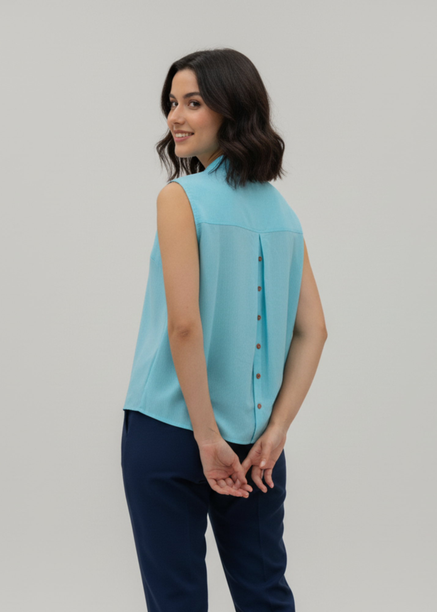 Turquoise Sleeveless shirt
