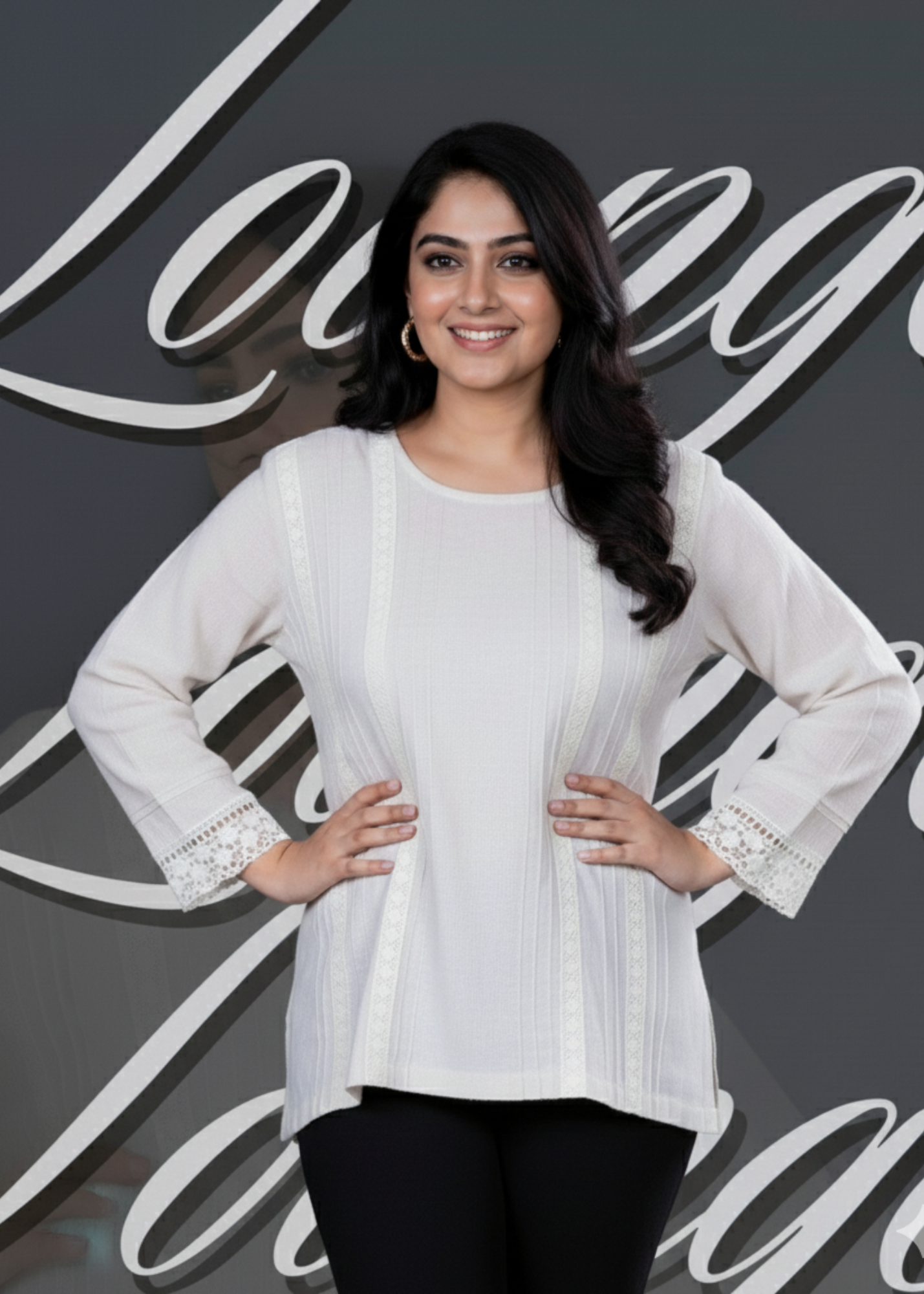 Lace panel Blouse