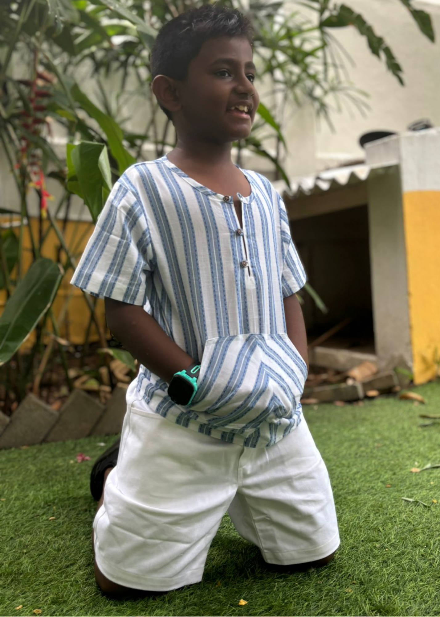 Summery Blue & White Stripe Shirt