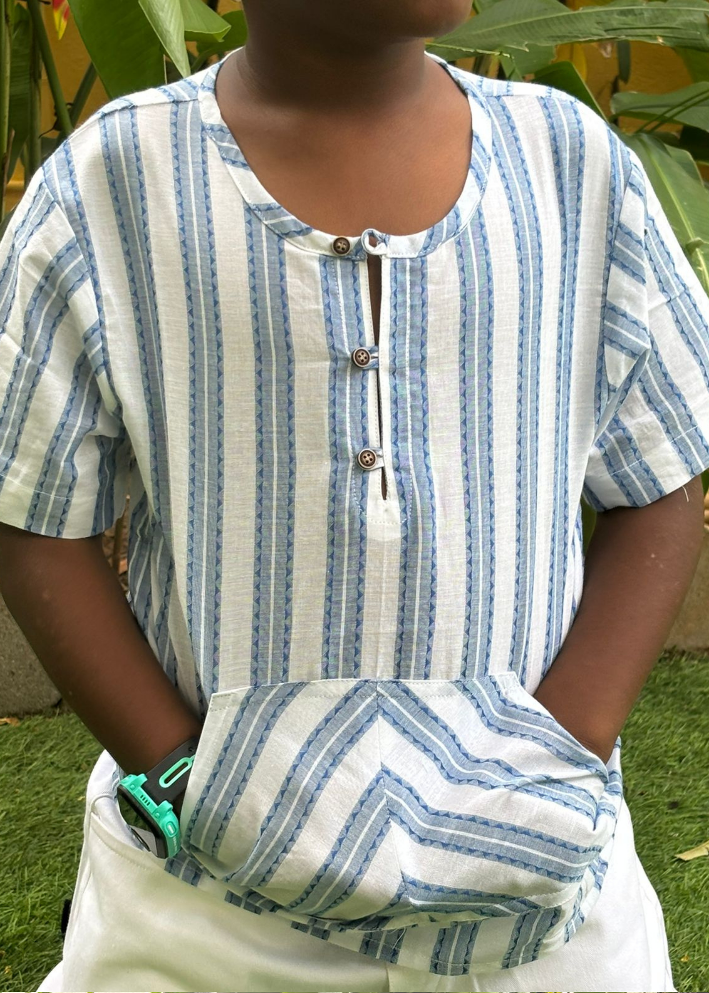 Summery Blue & White Stripe Shirt