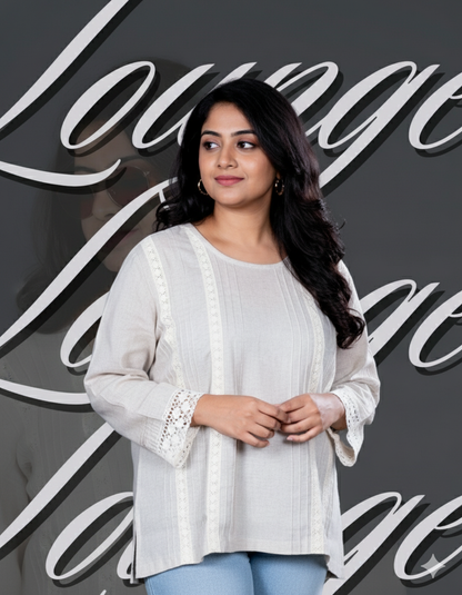 Lace panel Blouse
