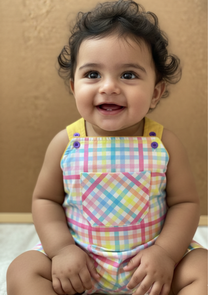 Rainbow Picnic Romper