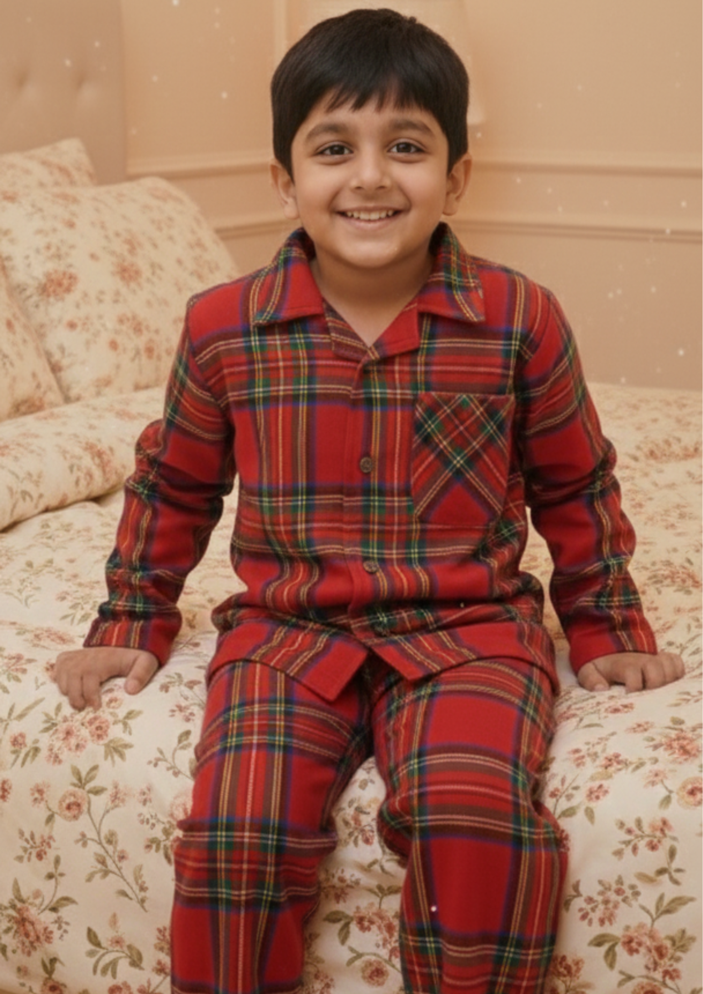 Red Plaid full sleeve smart pyjama