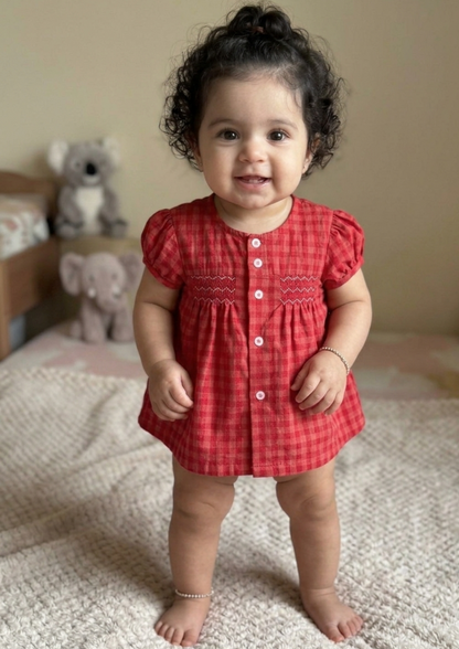 Poppy Smock baby set
