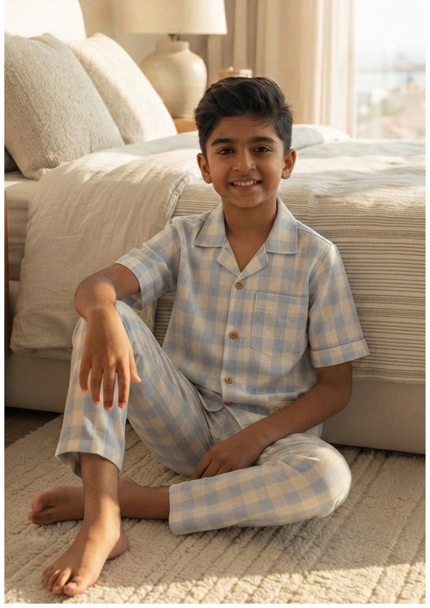 Cloud Check smart pyjama set