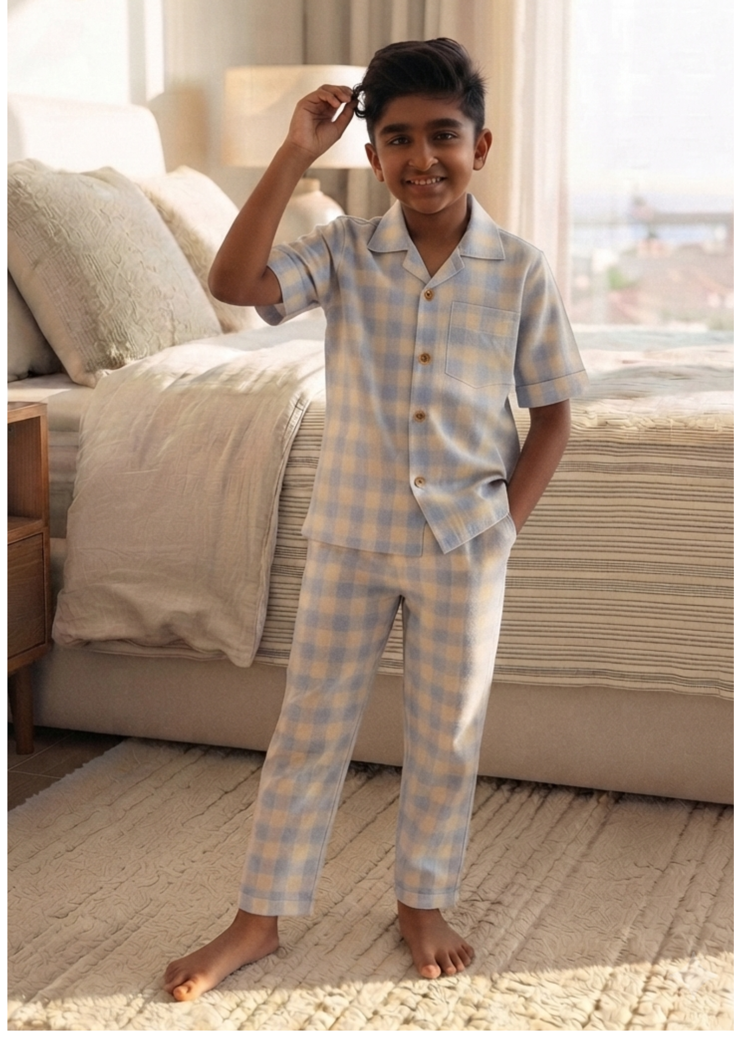 Cloud Check smart pyjama set