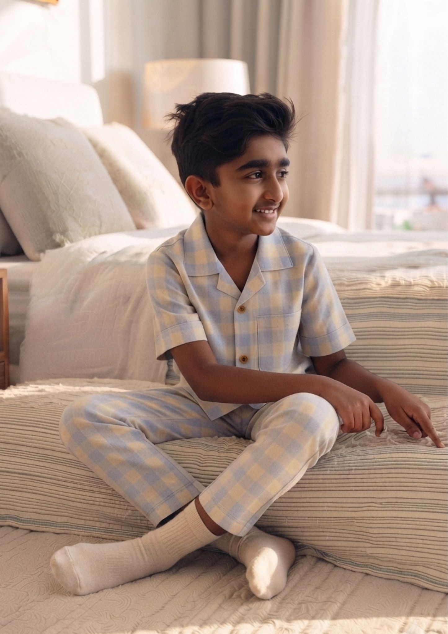 Cloud Check smart pyjama set