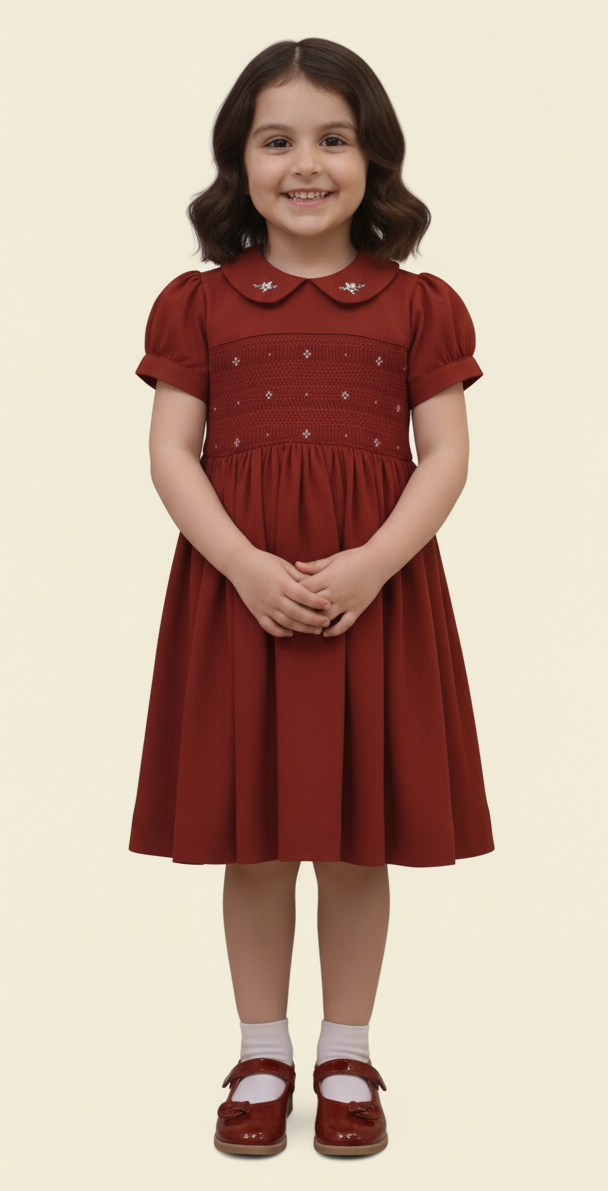 RUBY BLOSSOM SMOCKED FROCK
