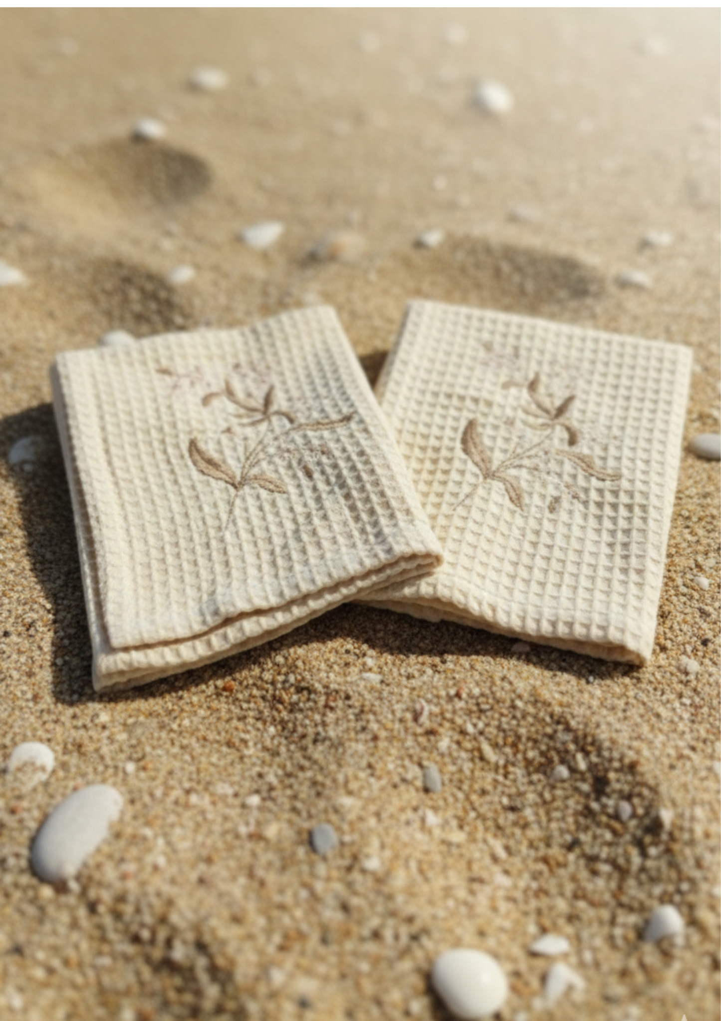 Serene Botanica Waffle Hand Towels set of 2