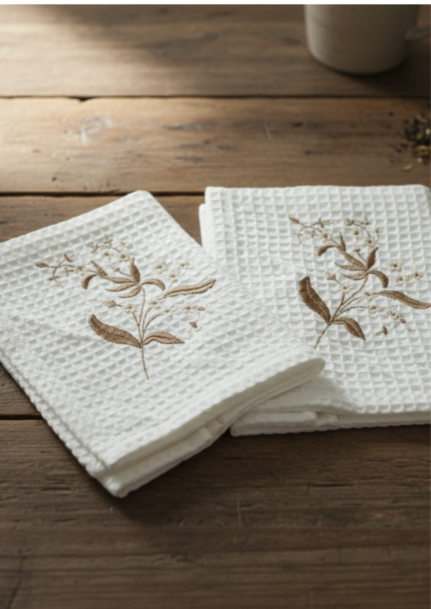 Botanic Waffle Hand towel set of 2