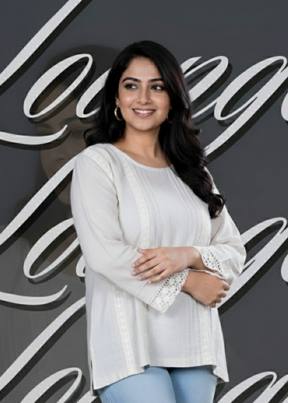 Lace panel Blouse