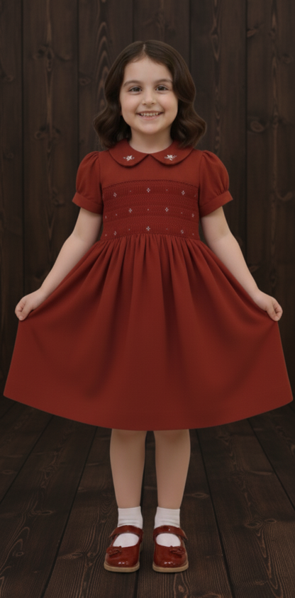 RUBY BLOSSOM SMOCKED FROCK