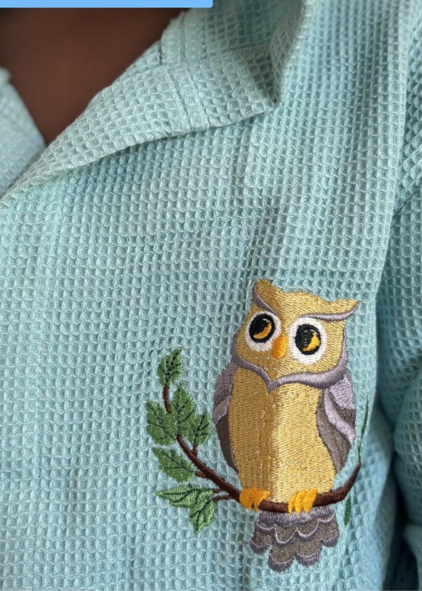 Blue Waffle Owl Bathrobe