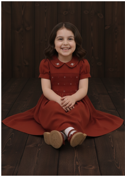RUBY BLOSSOM SMOCKED FROCK