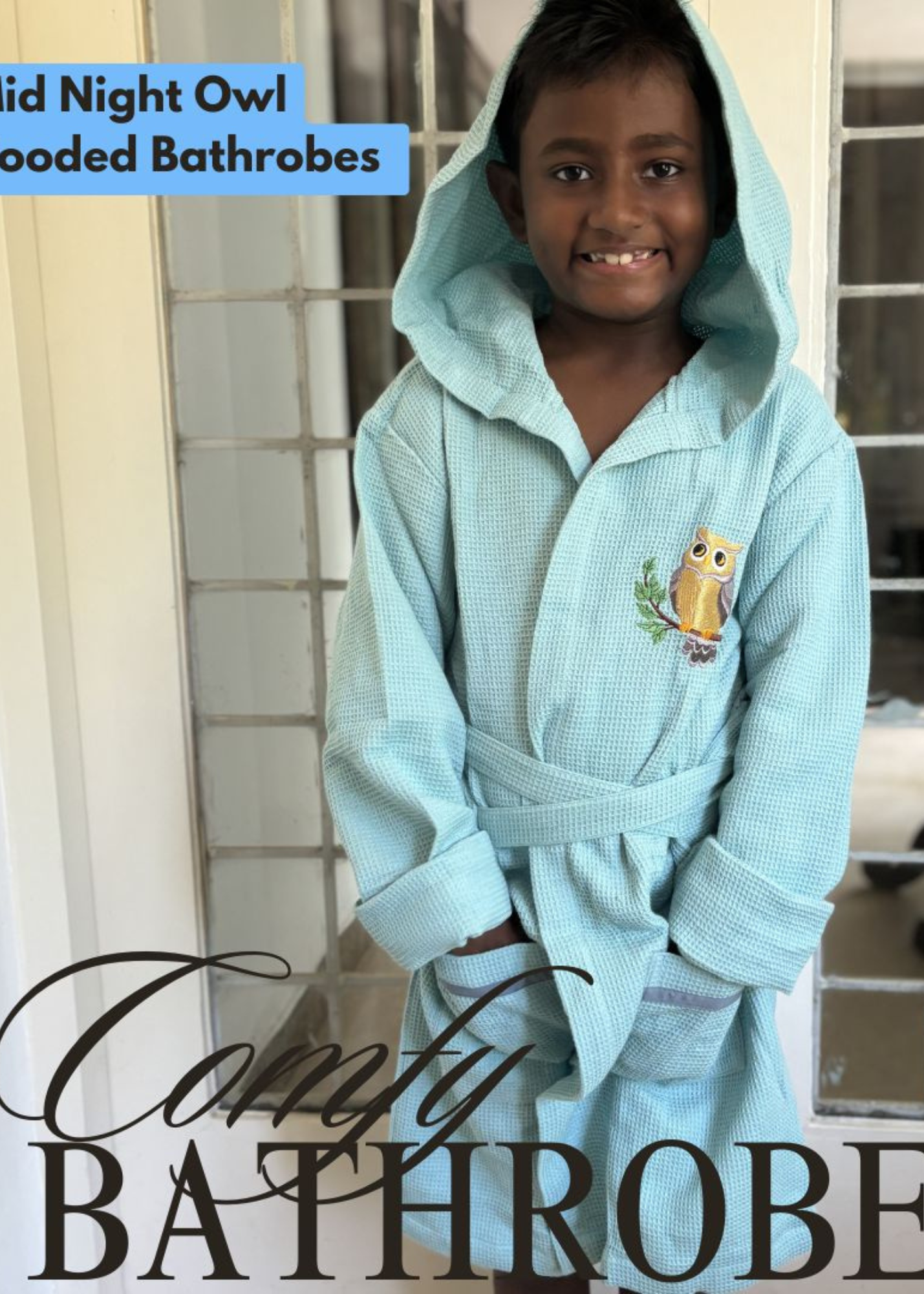Blue Waffle Owl Bathrobe