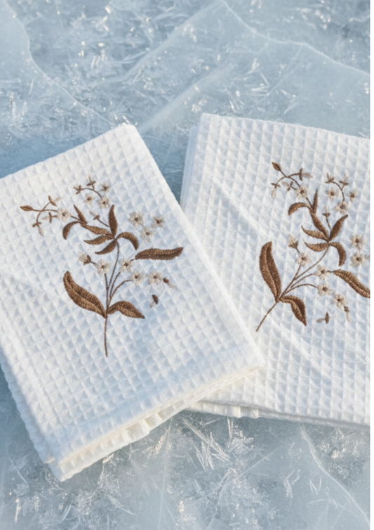 Botanic Waffle Hand towel set of 2