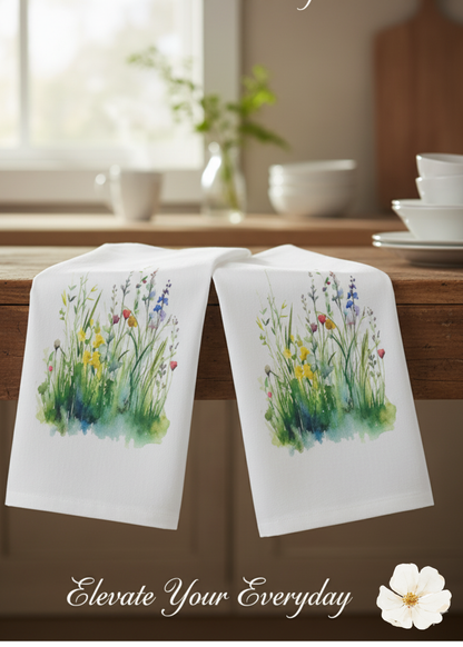Floral fields Hand towels (set of 2)