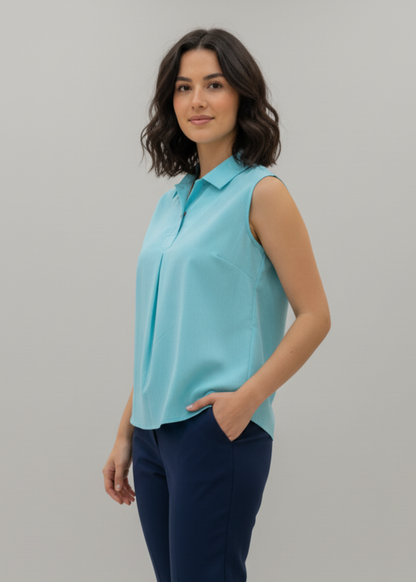 Turquoise Sleeveless shirt